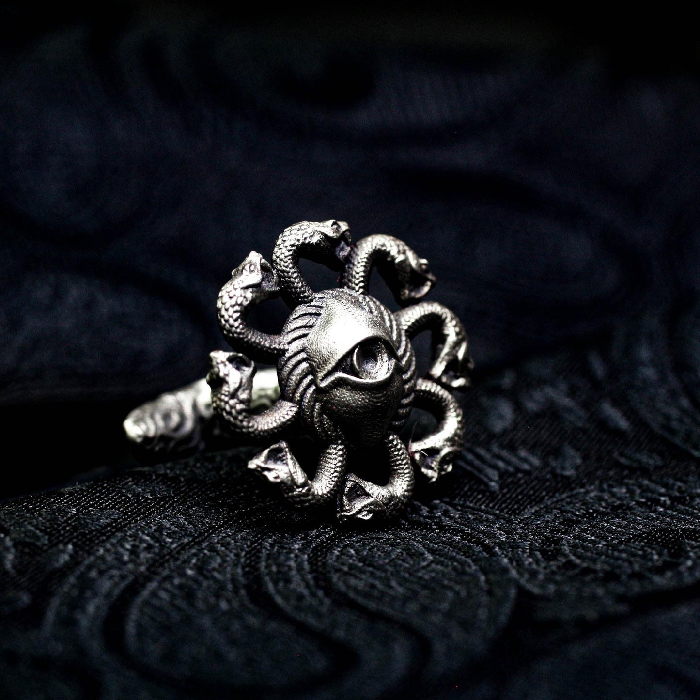 Medusa Skull Cufflinks - Gothic Devil?¡¥s Eye 925 Silver Handmade