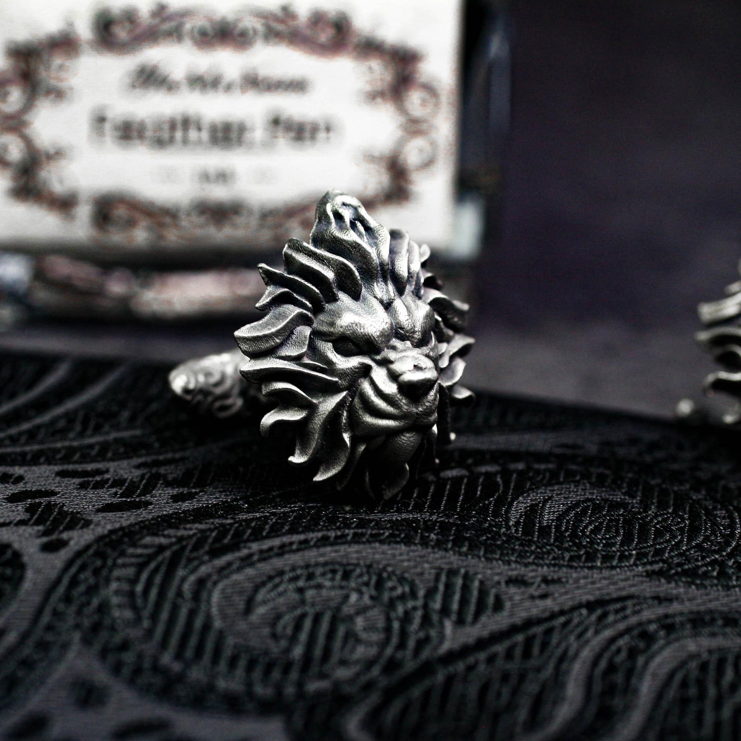 Lion Men's Cufflinks - 925 Silver Handmade