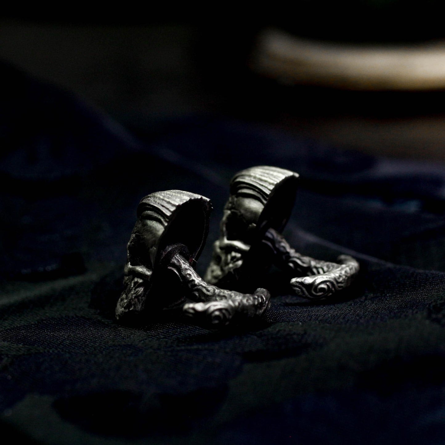 Badass Gentleman Skull Cufflinks - 925 Sterling Silver Handmade