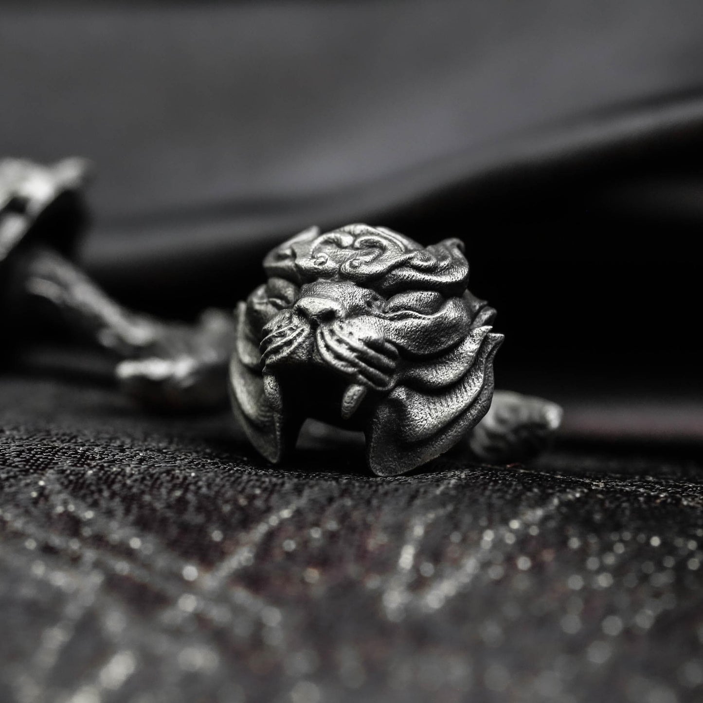 Saber-Tooth Tiger Polished Silver Cufflinks - Handmade 925 Sterling Silver