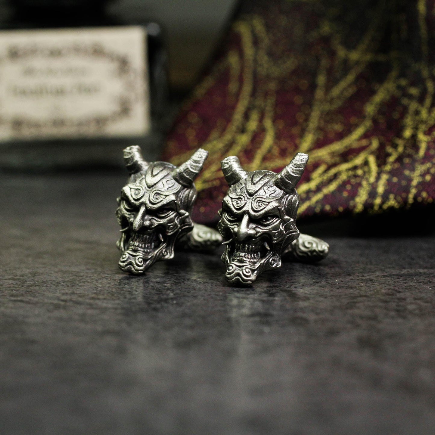 Spirit World Ghostface Mask Cufflinks - 925 Silver Handmade