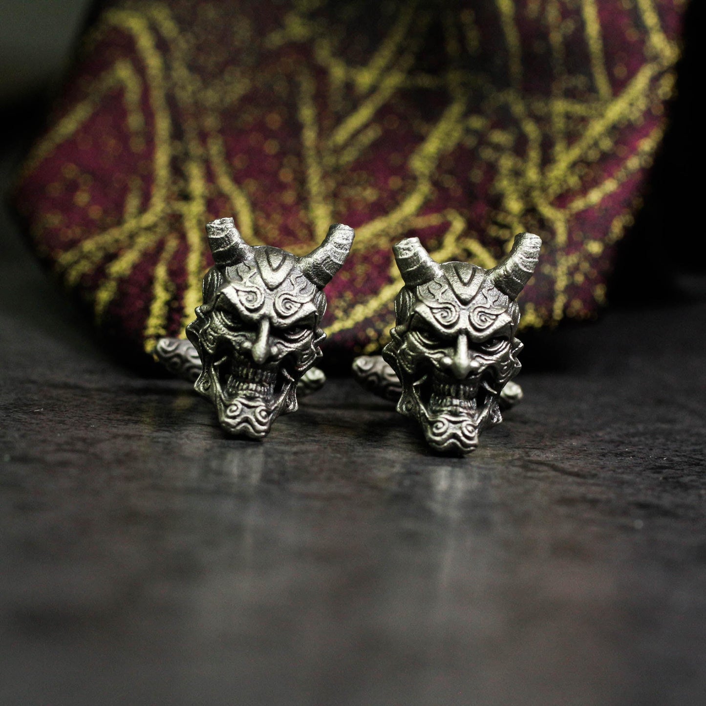 Spirit World Ghostface Mask Cufflinks - 925 Silver Handmade