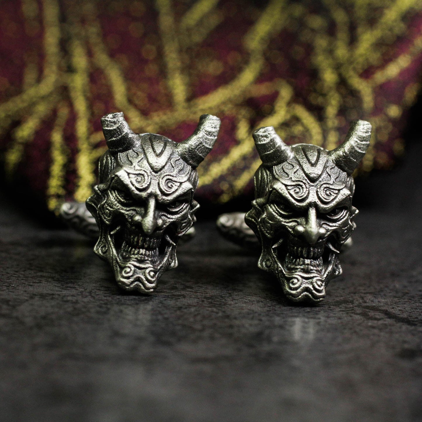 Spirit World Ghostface Mask Cufflinks - 925 Silver Handmade