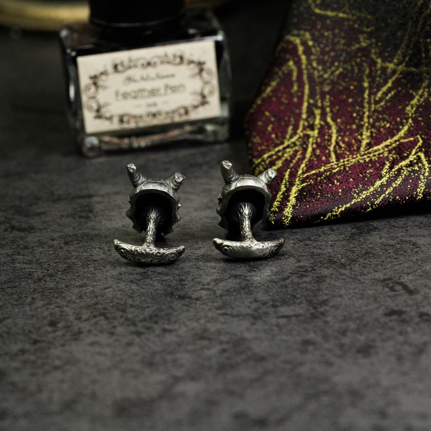 Spirit World Ghostface Mask Cufflinks - 925 Silver Handmade