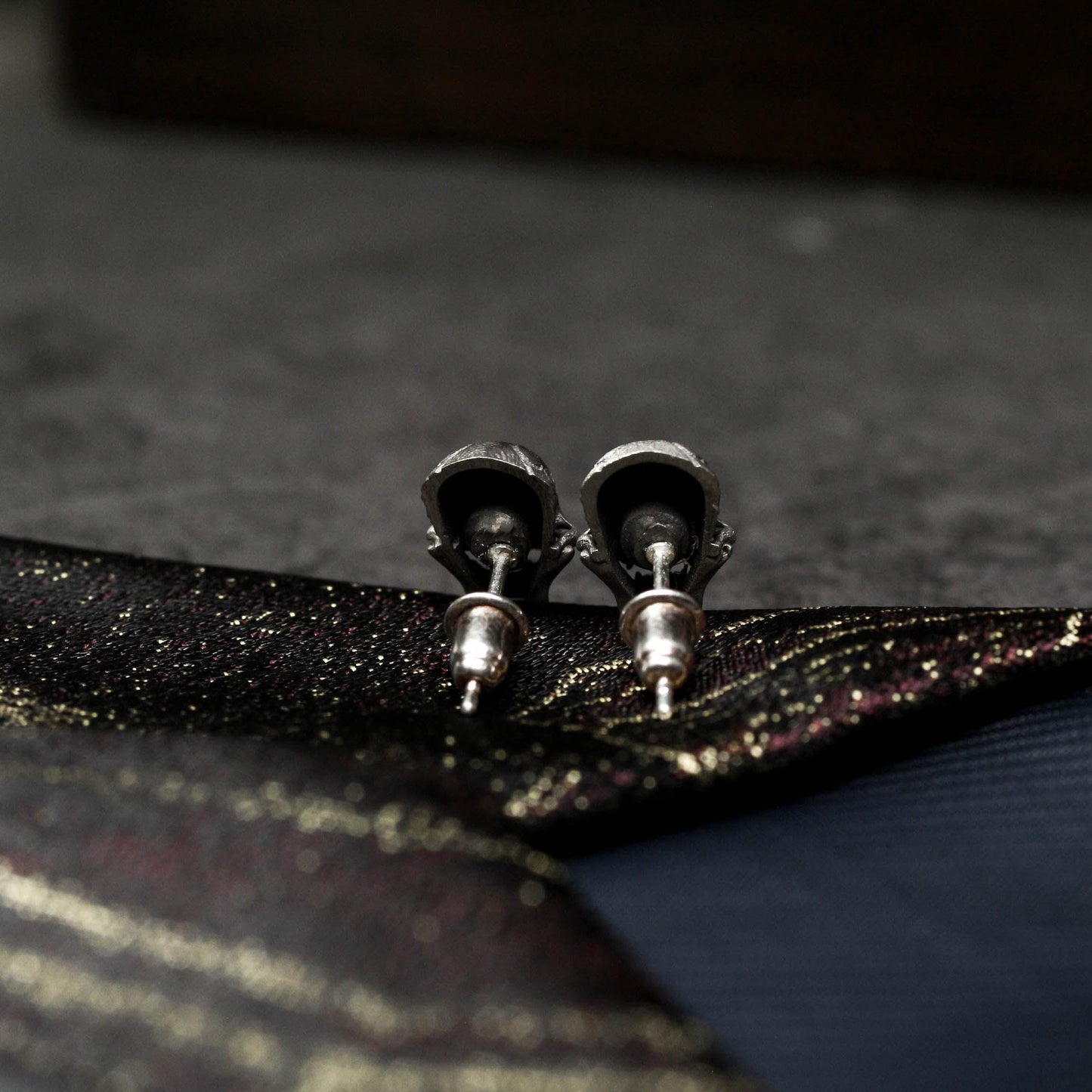 Grim Skull Earrings - 925 Sterling Silver Handmade