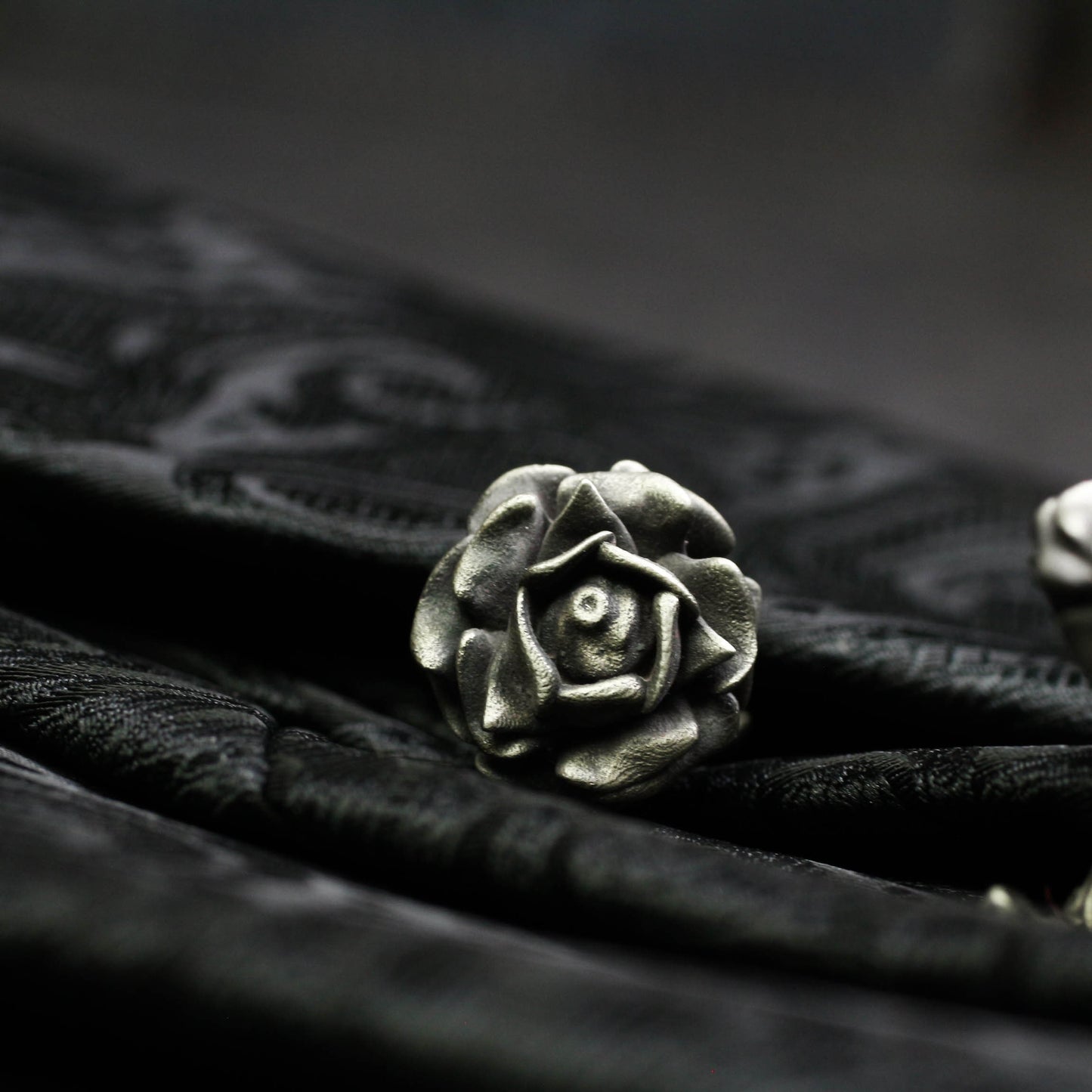 Burgundy Bliss Rose Cufflinks - 925 Sterling Silver Handmade
