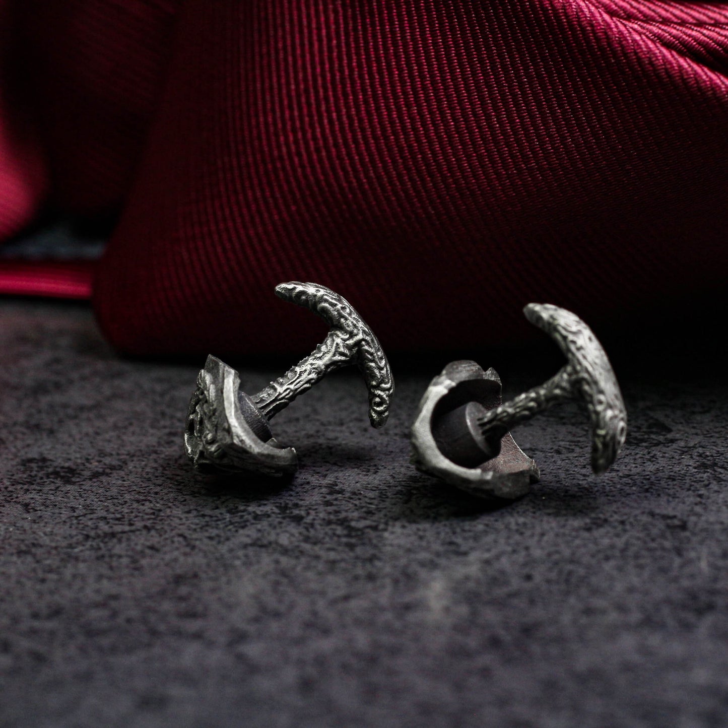Skeleton Battle Armor Cufflinks, Human Skull - 925 Sterling Silver Handmade