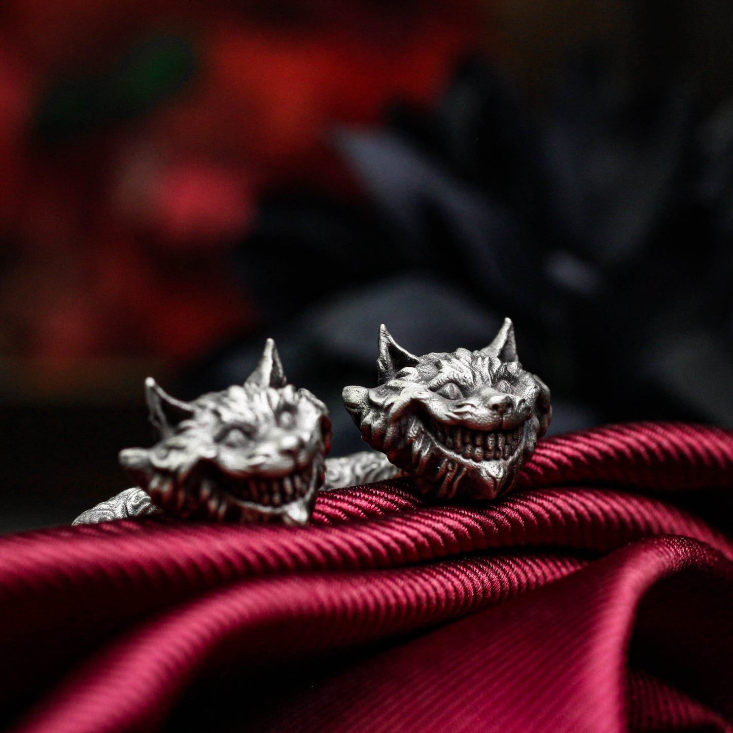 Elvis Presley Cheshire Cat Cufflinks - 925 Sterling Silver Handmade