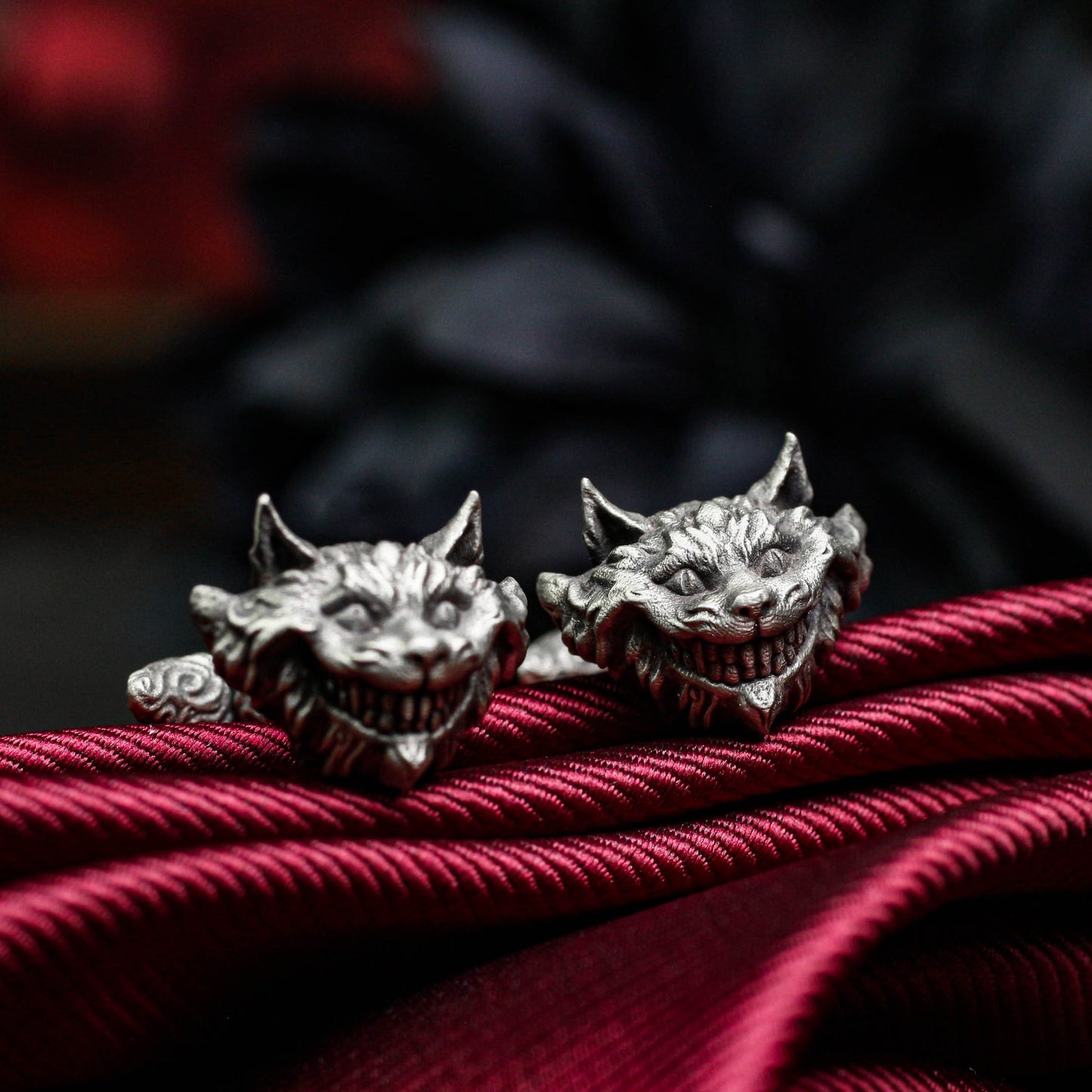 Elvis Presley Cheshire Cat Cufflinks - 925 Sterling Silver Handmade