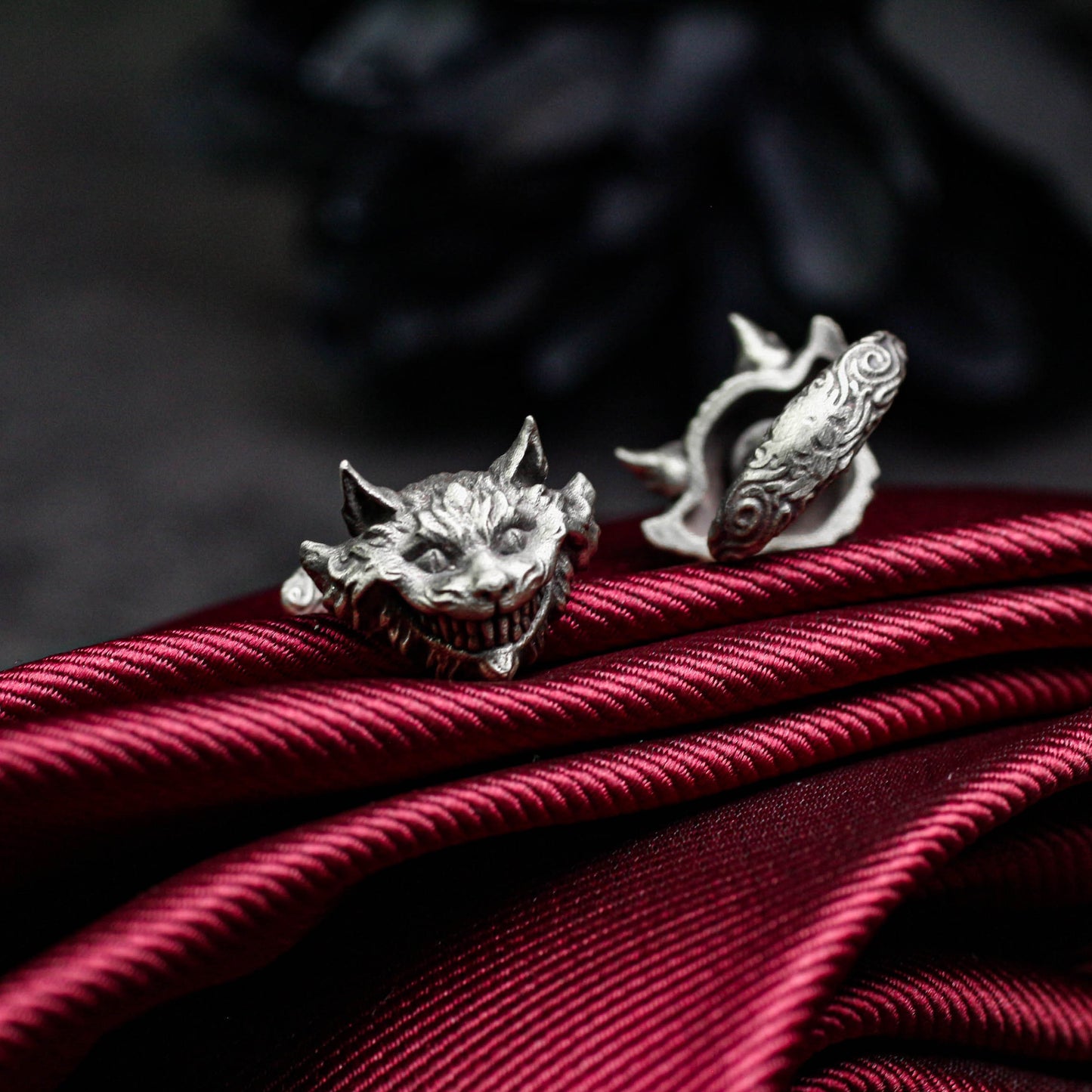 Elvis Presley Cheshire Cat Cufflinks - 925 Sterling Silver Handmade