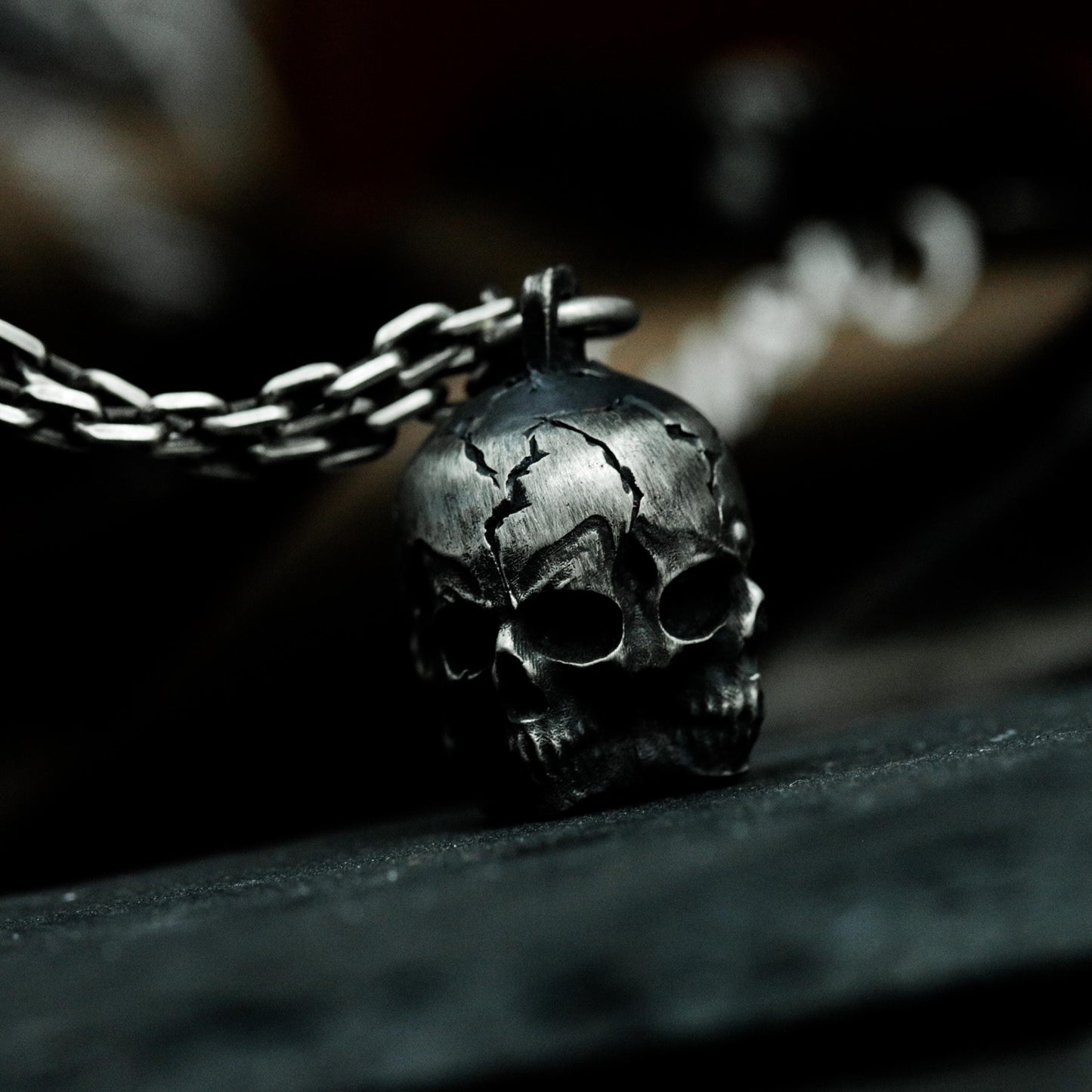 Four Skulls Pendant ¨C 925 Silver Handmade