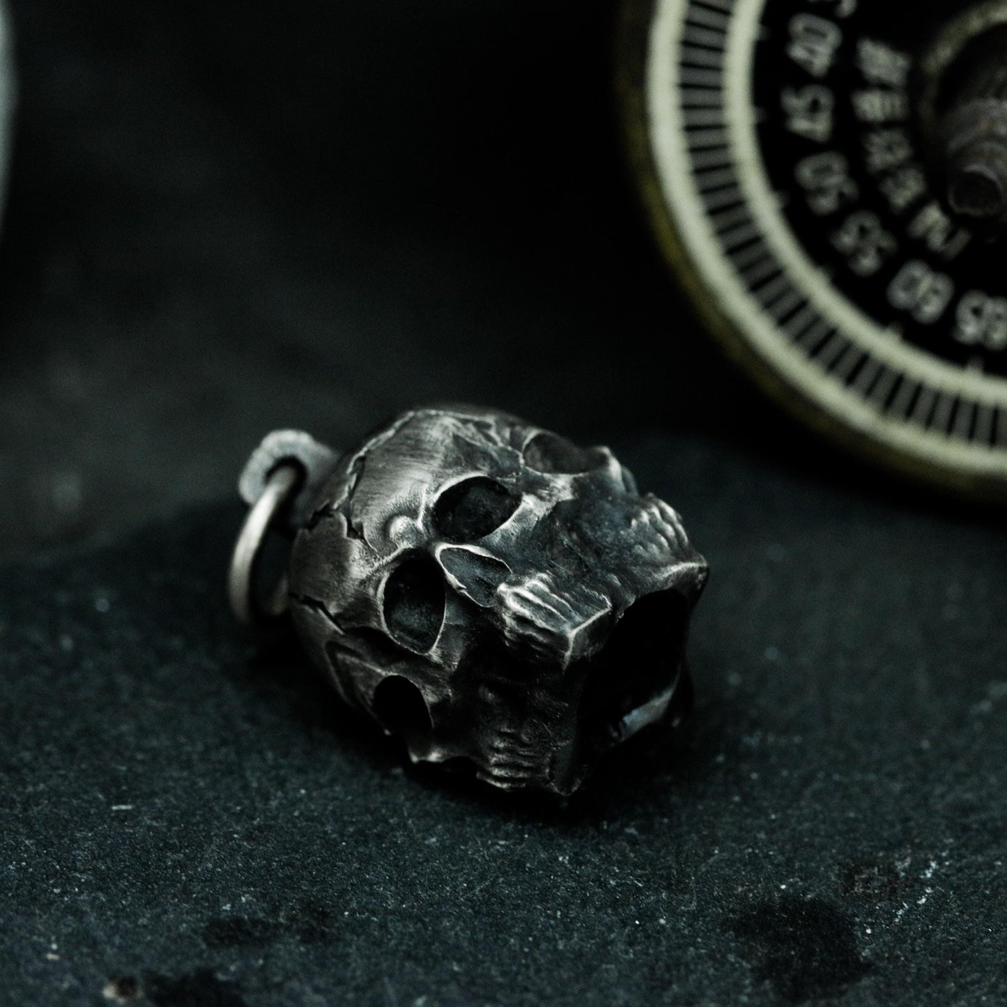 Four Skulls Pendant ¨C 925 Silver Handmade