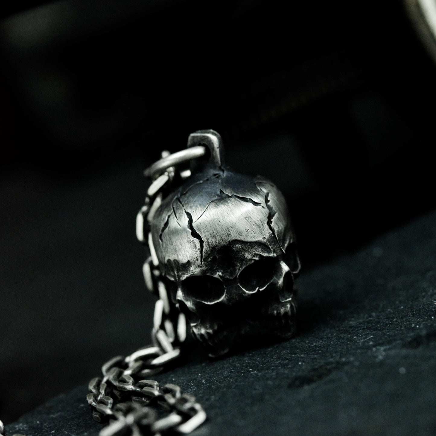 Four Skulls Pendant ¨C 925 Silver Handmade