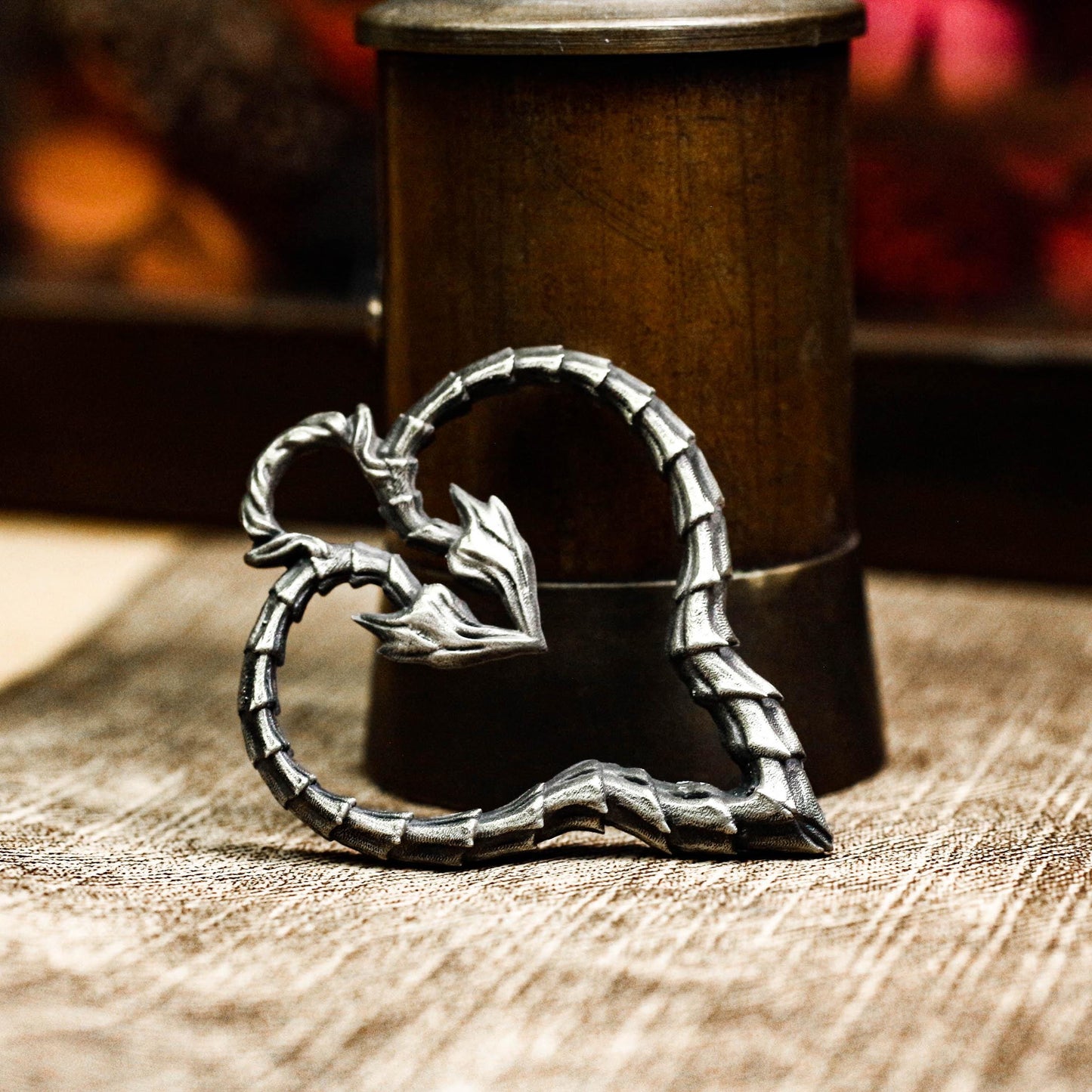 Twisted Heart Gothic Pendant - Handcrafted in 925 Silver