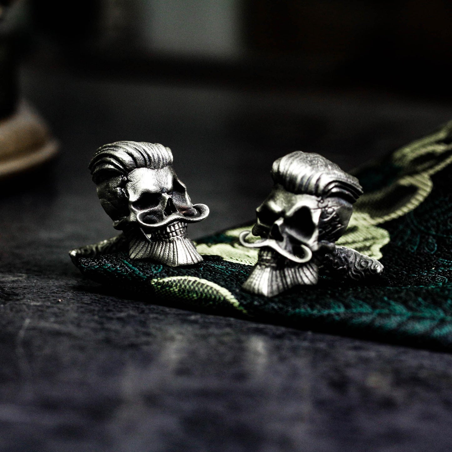 Badass Gentleman Skull Cufflinks - 925 Silver Handmade