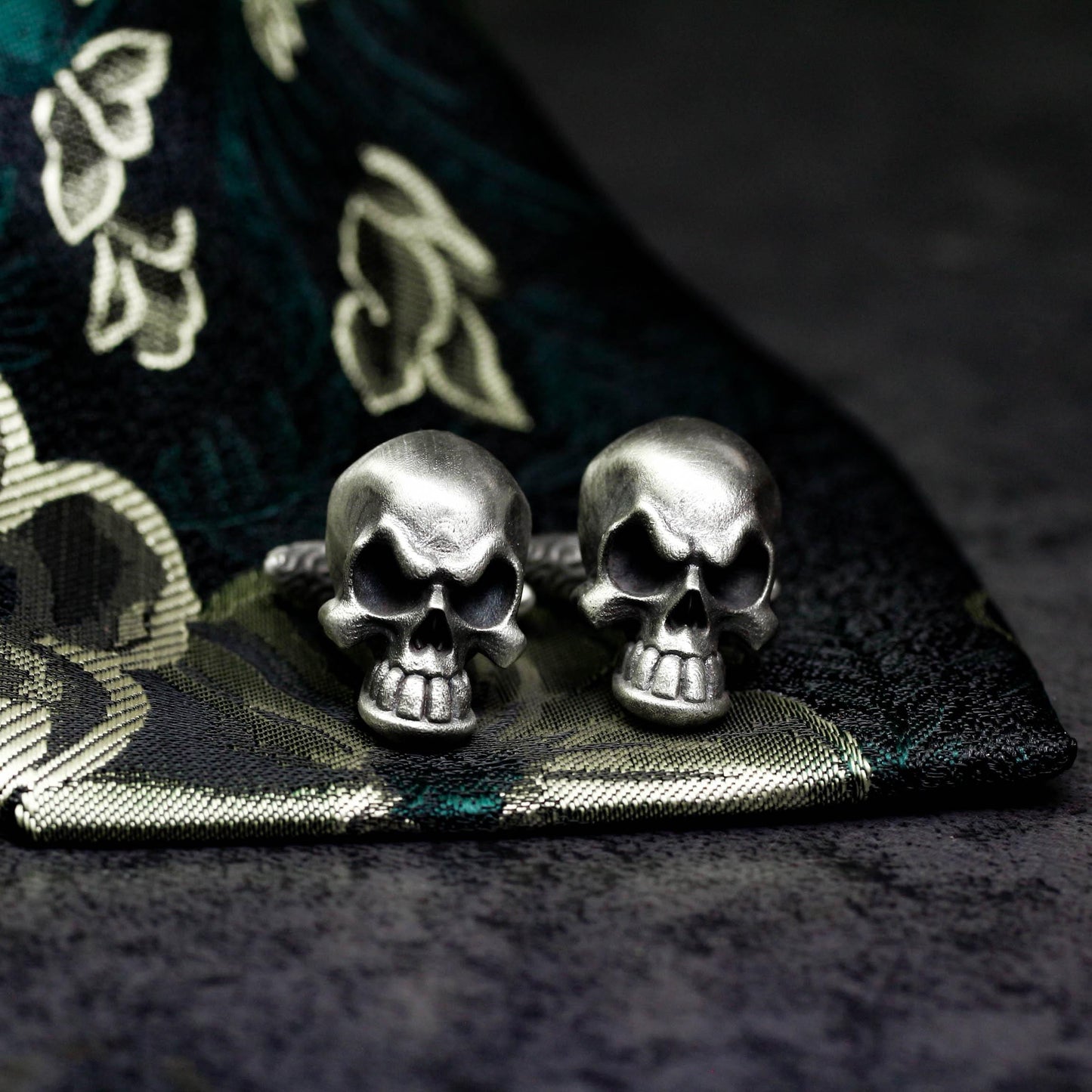 Skull Cufflinks - 925 Silver Handmade