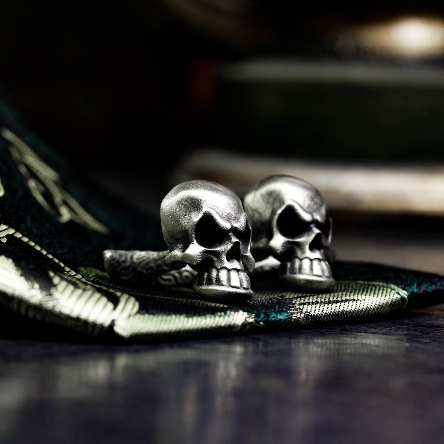 Skull Cufflinks - 925 Silver Handmade