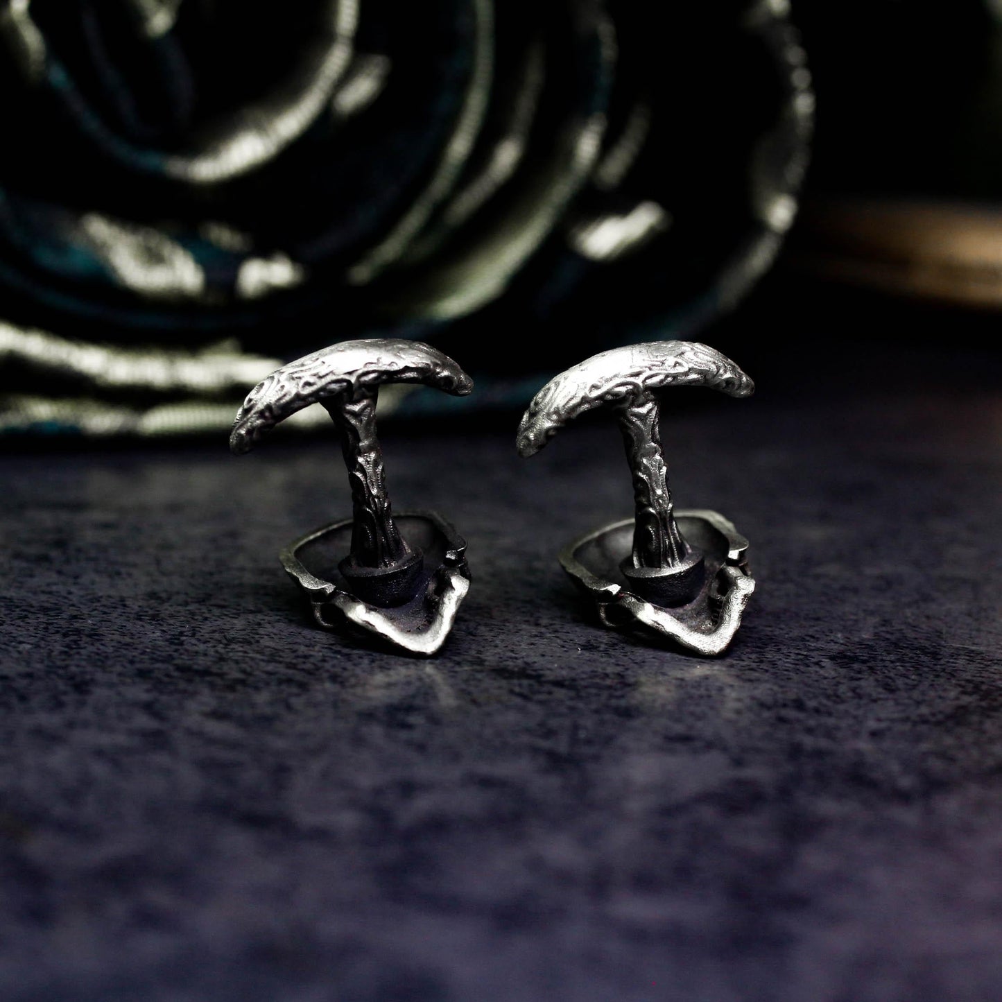 Classic Skull Cufflinks - Handmade 925 Sterling Silver