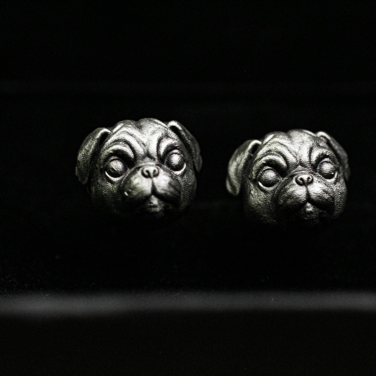 Charming Pug Earrings - 925 Sterling Silver Handmade