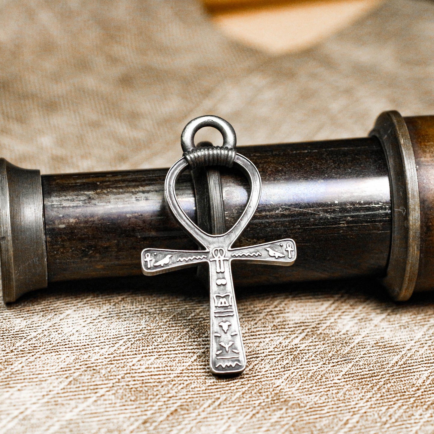 Ancient Ankh Pendant - 925 Silver Handcrafted