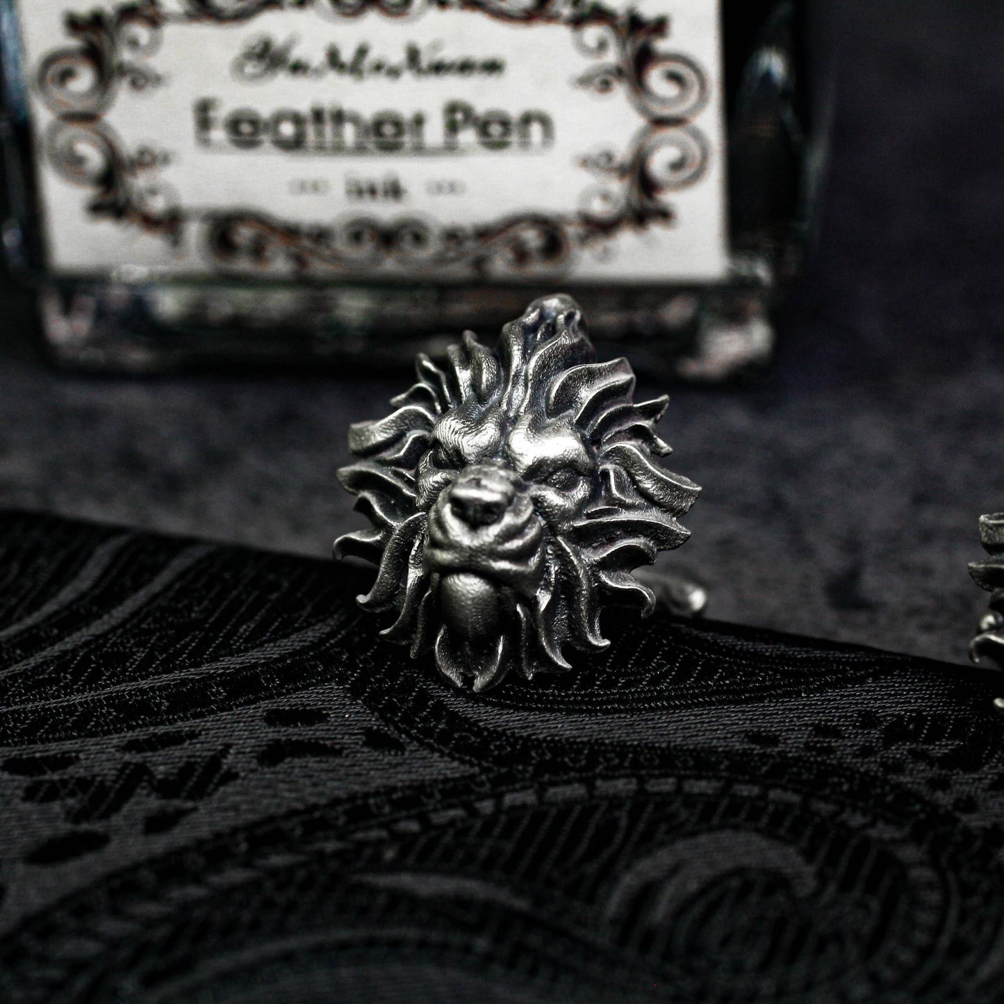 Lion Men's Cufflinks - 925 Silver Handmade