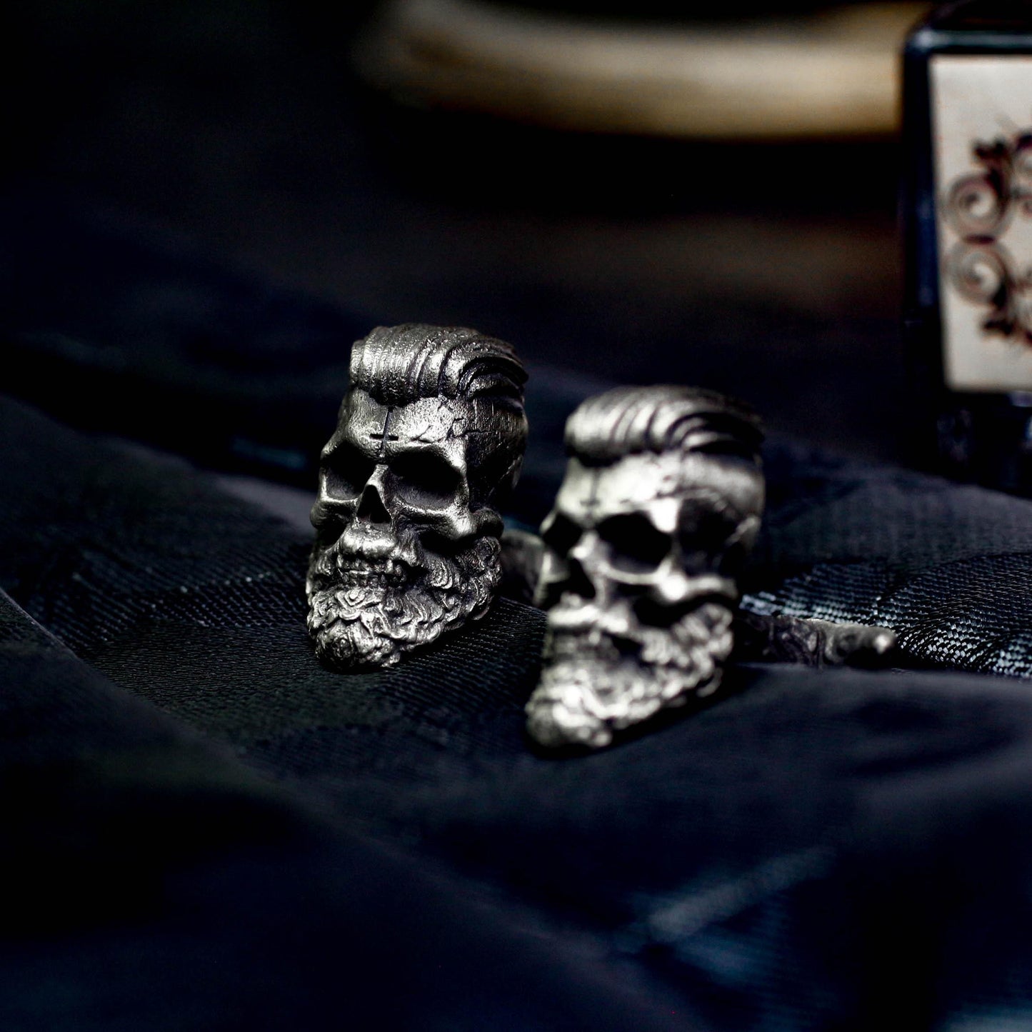 Badass Gentleman Skull Cufflinks - 925 Sterling Silver Handmade
