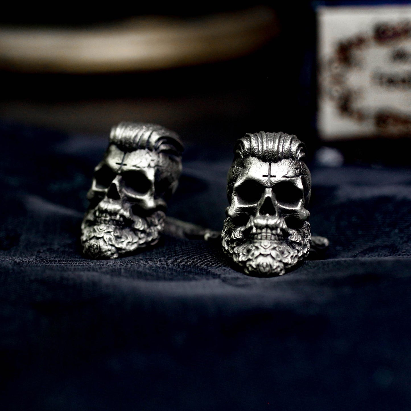 Badass Gentleman Skull Cufflinks - 925 Sterling Silver Handmade
