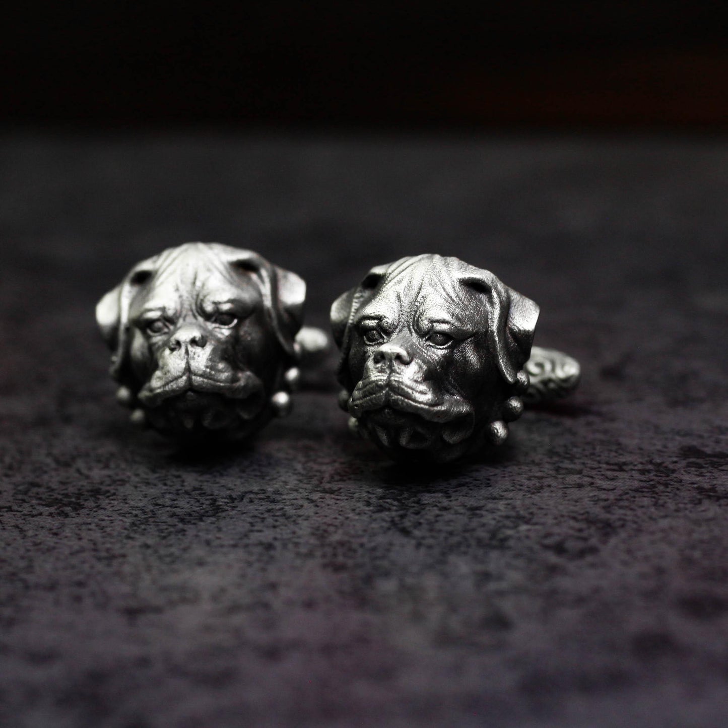Rottweiler Hound Cufflinks - 925 Silver Handmade