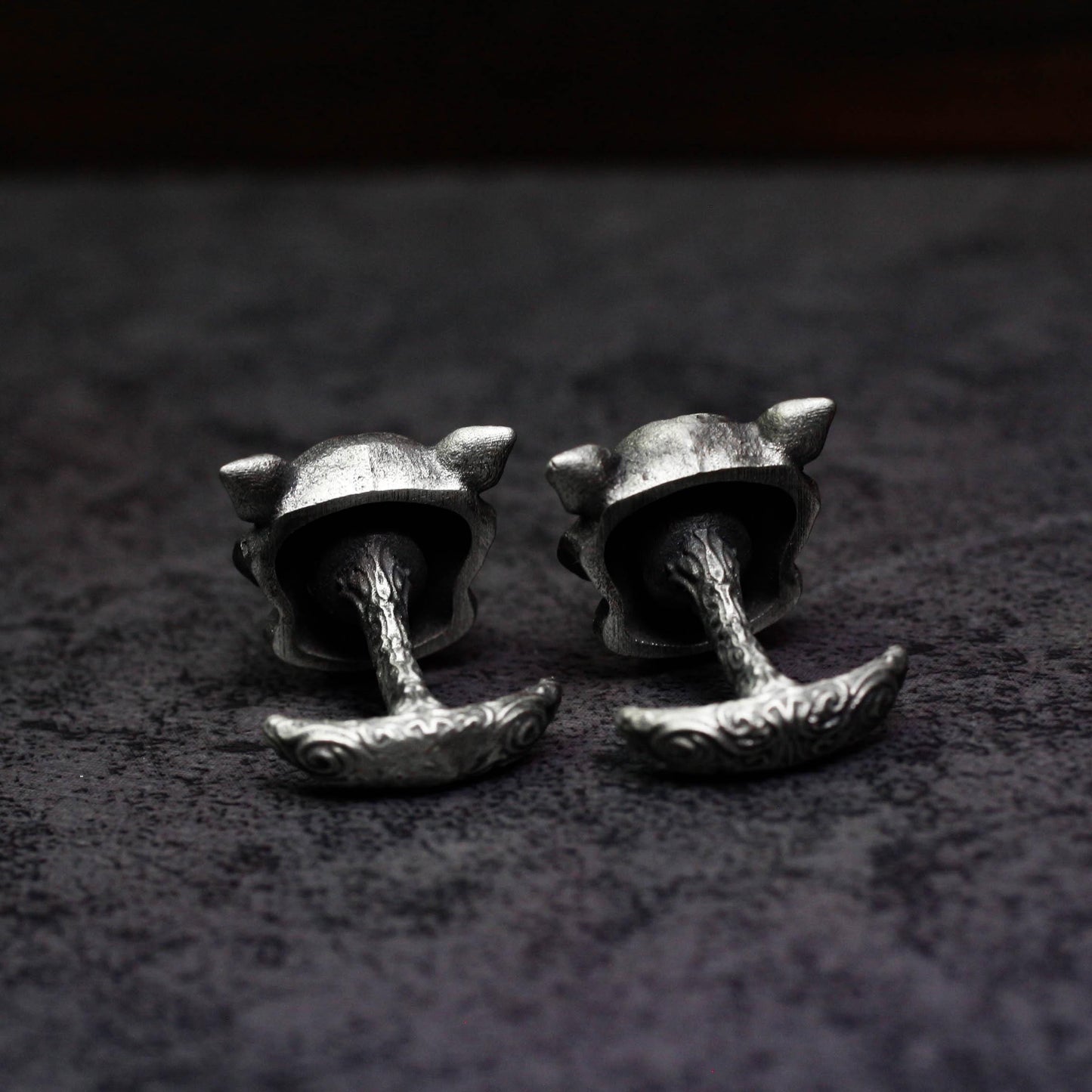 Saber-Toothed Tiger Cufflinks - Handmade 925 Silver Wildlife Design