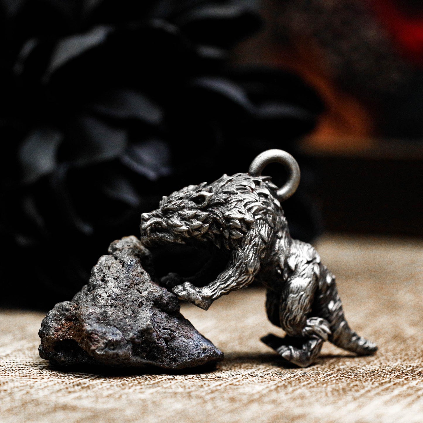 Feral Beast Guardian Pendant - Artisan Crafted in 925 Silver
