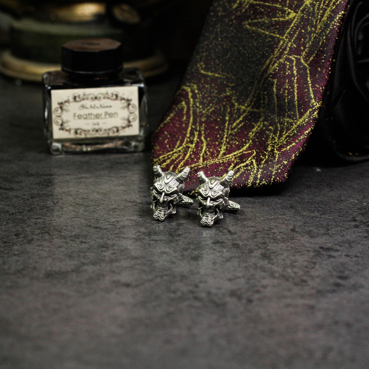 Spirit World Ghostface Mask Cufflinks - 925 Silver Handmade