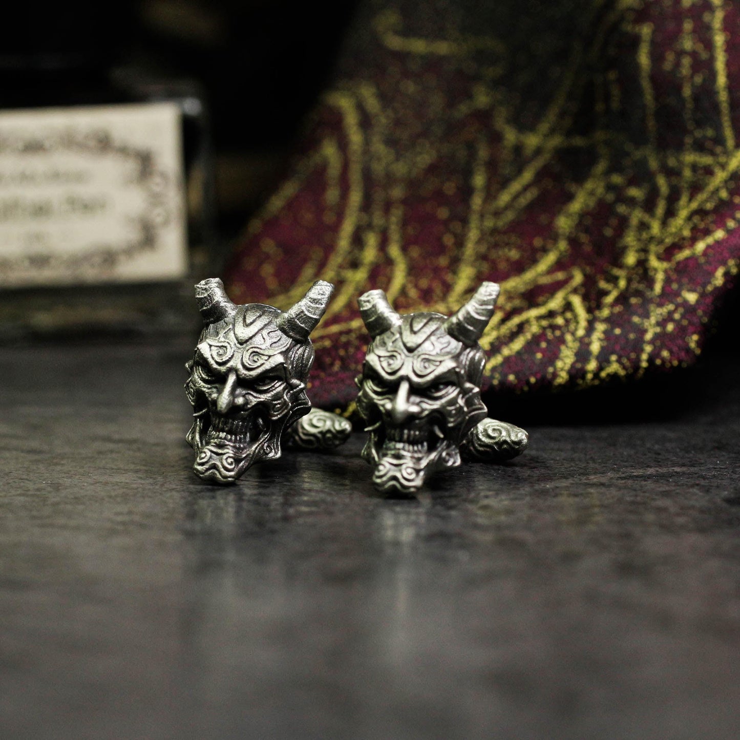 Spirit World Ghostface Mask Cufflinks - 925 Silver Handmade