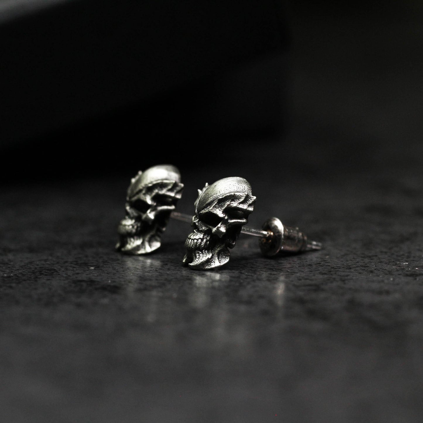 Mini Devil Skull Earrings - 925 Sterling Silver Handmade