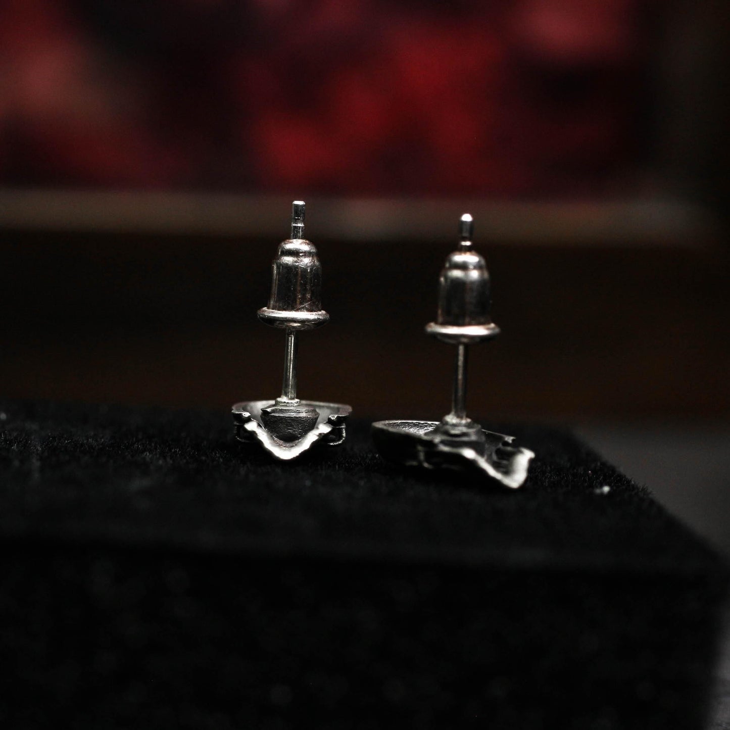 Classic Skull Stud Earrings - 925 Sterling Silver Handmade