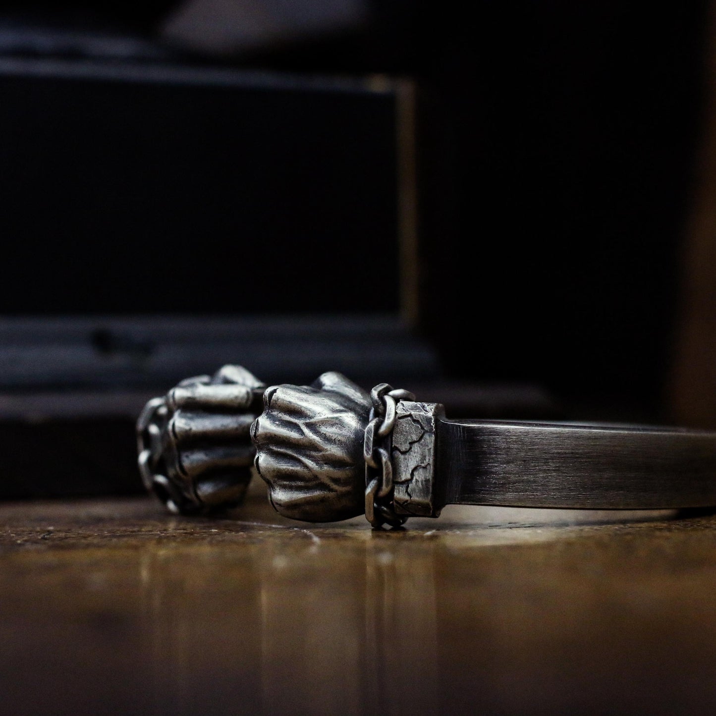 Double Fist Cuff Bracelet - 925 Sterling Silver Handmade