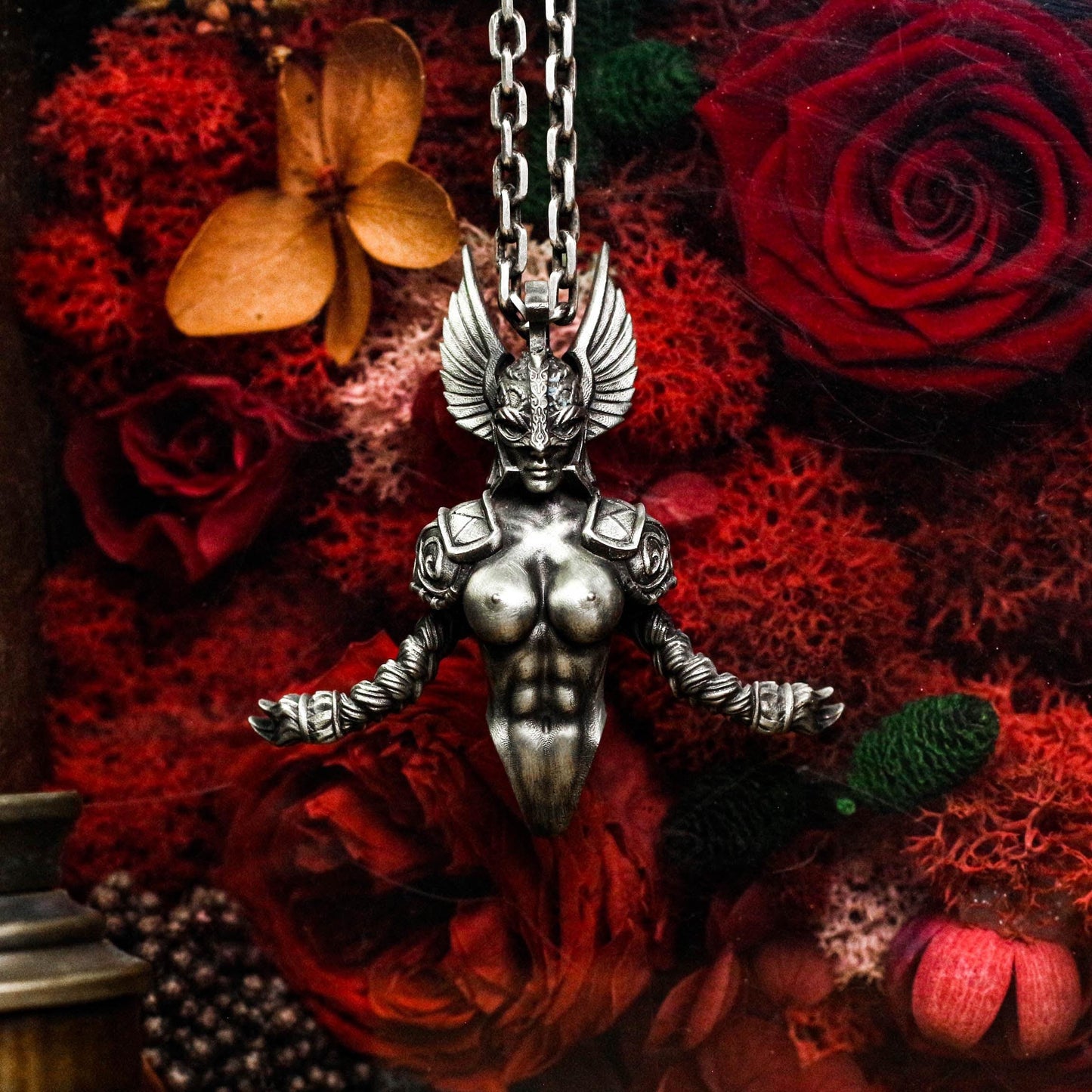 Warrior Skull Pendant - 925 Silver Handcrafted