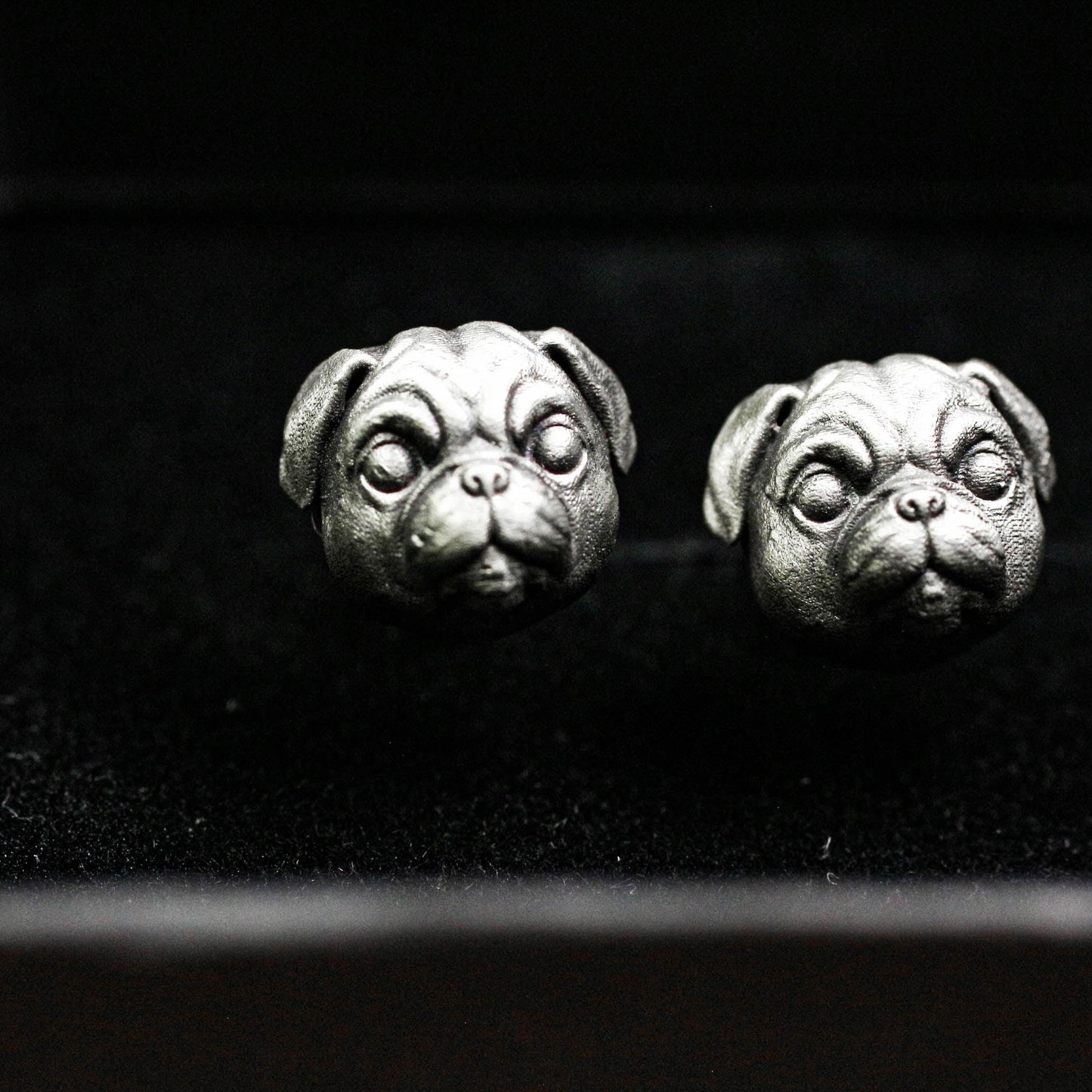Charming Pug Earrings - 925 Sterling Silver Handmade