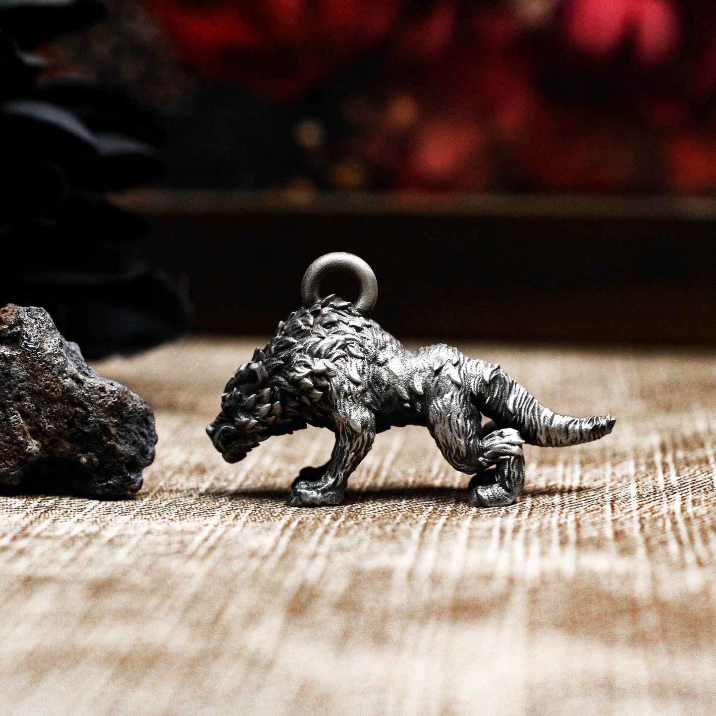 Feral Beast Guardian Pendant - Artisan Crafted in 925 Silver