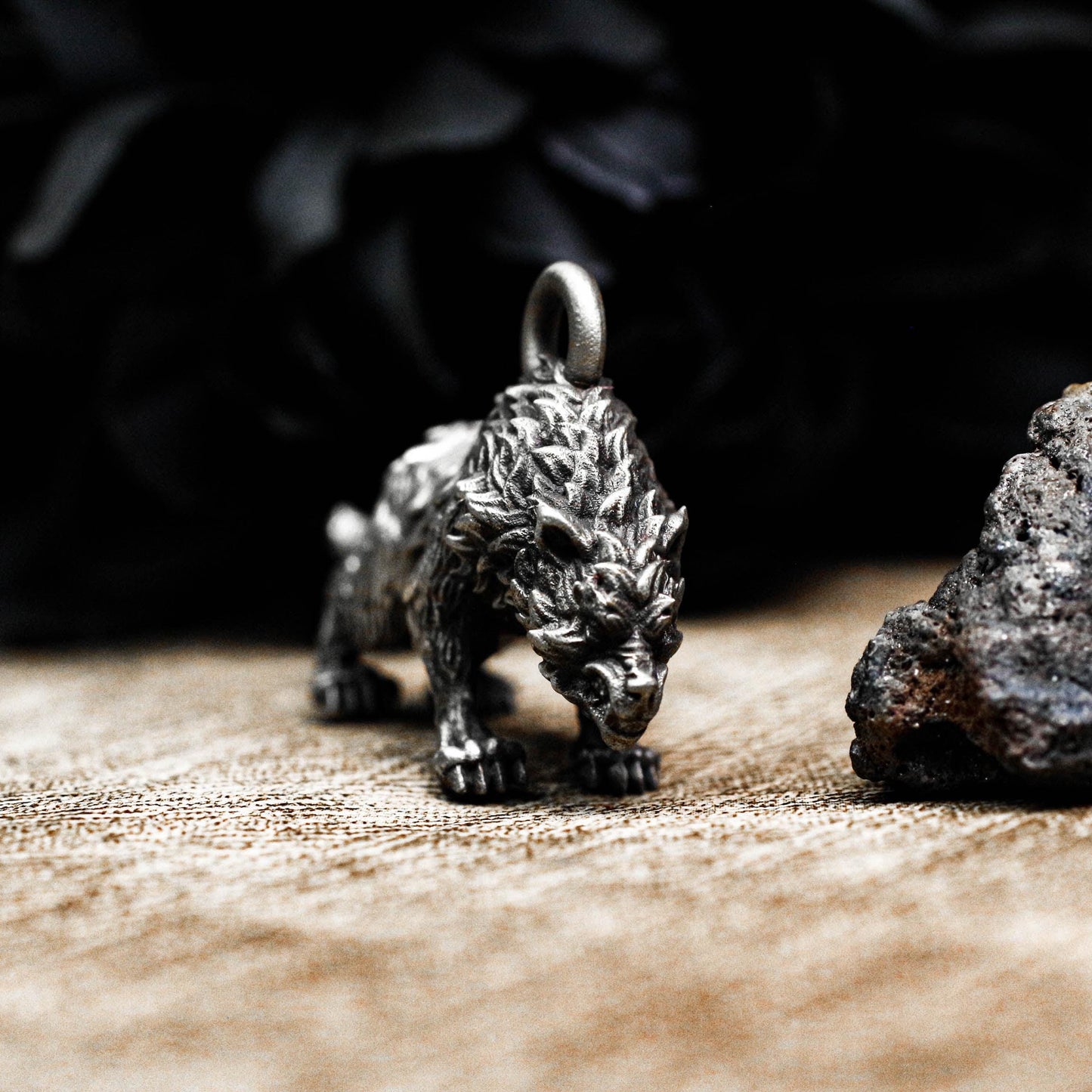 Feral Beast Guardian Pendant - Artisan Crafted in 925 Silver