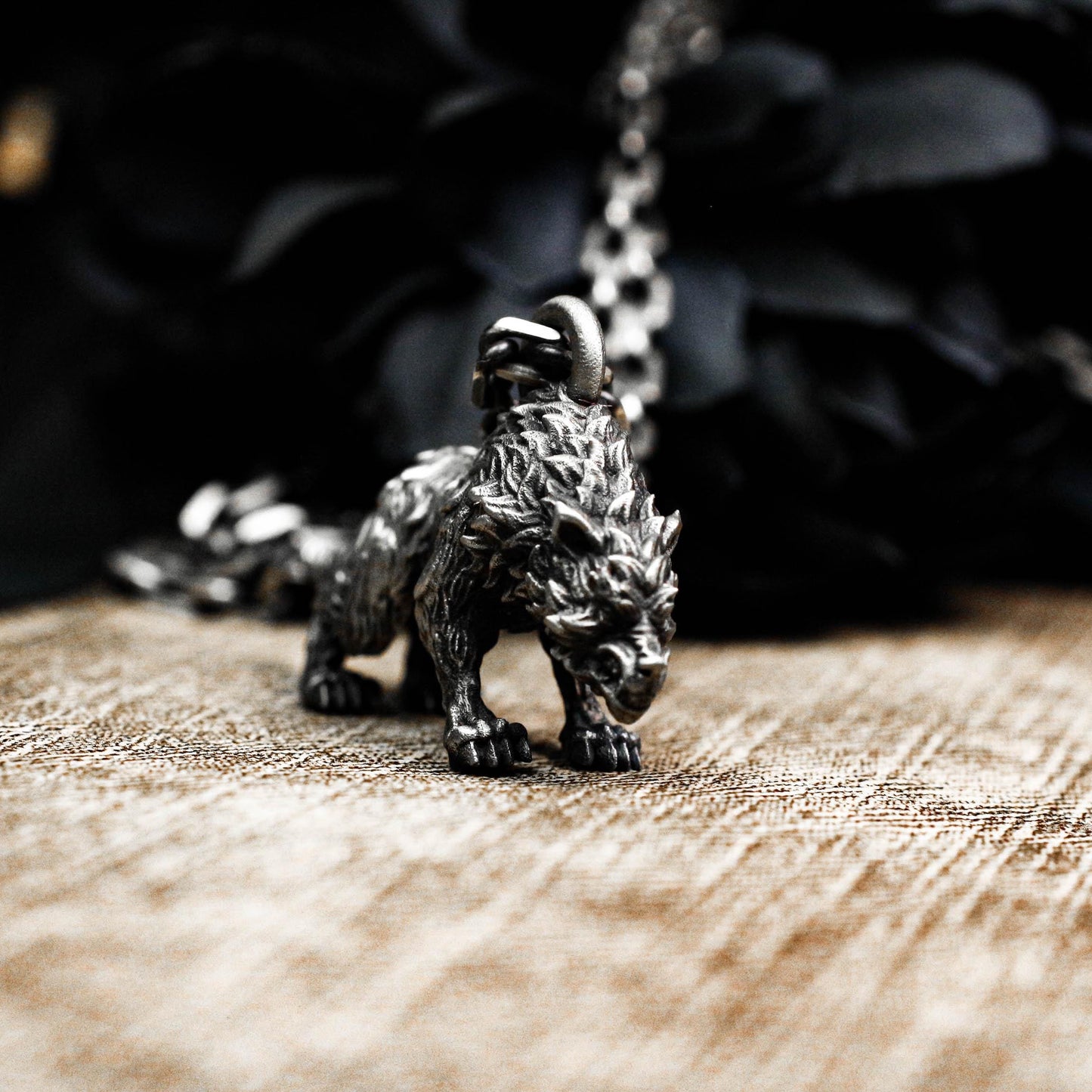 Feral Beast Guardian Pendant - Artisan Crafted in 925 Silver