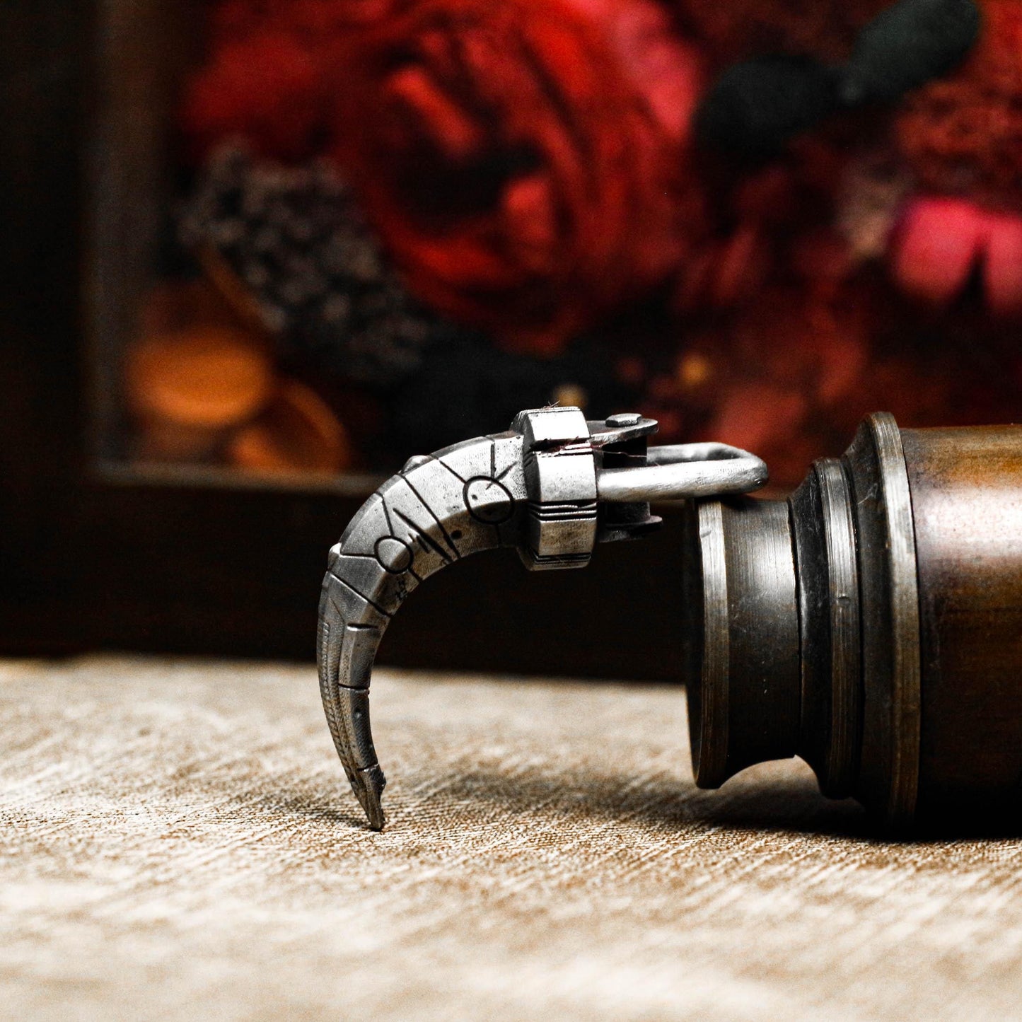 Lunar Crescent Claw Pendant - Handcrafted in 925 Silver