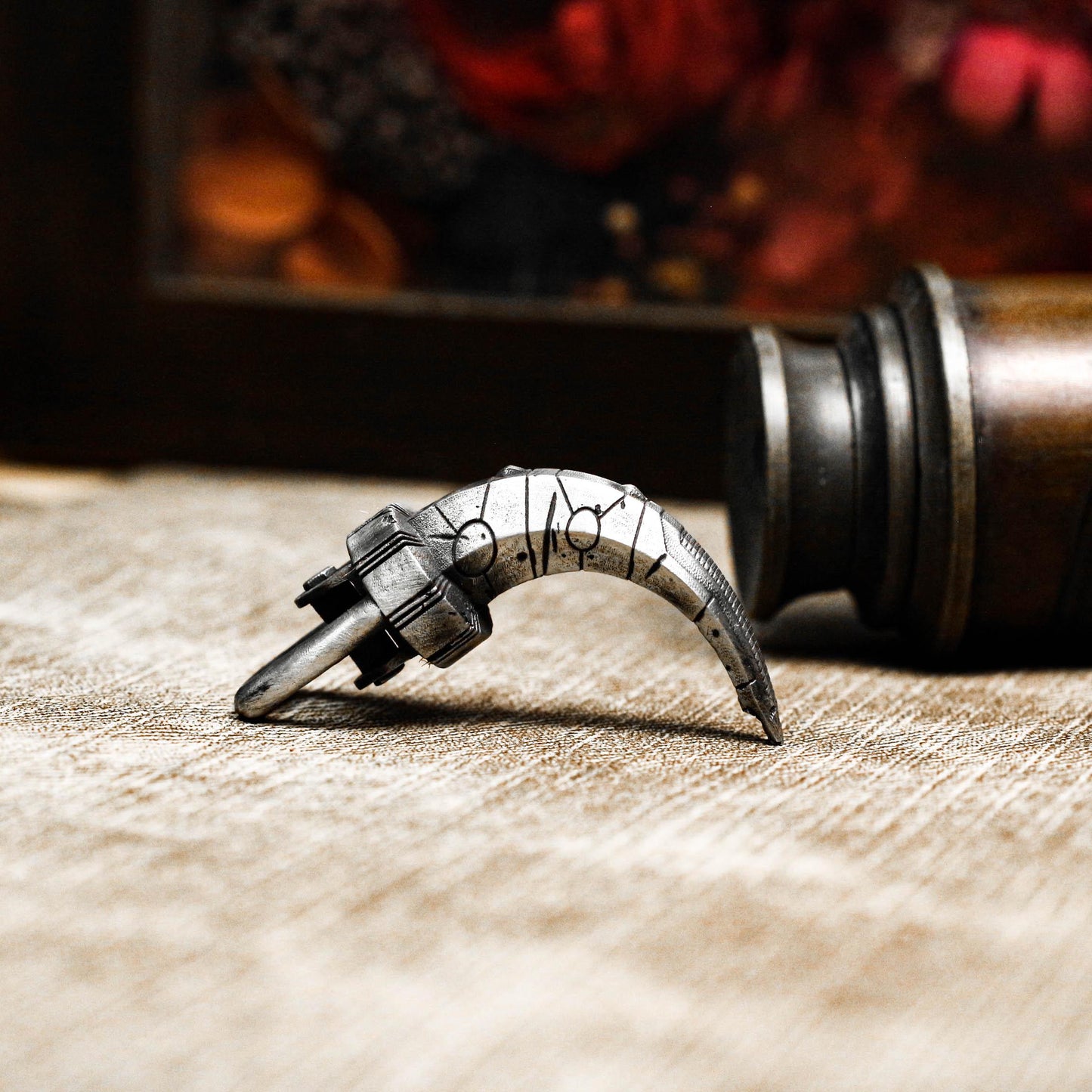 Lunar Crescent Claw Pendant - Handcrafted in 925 Silver