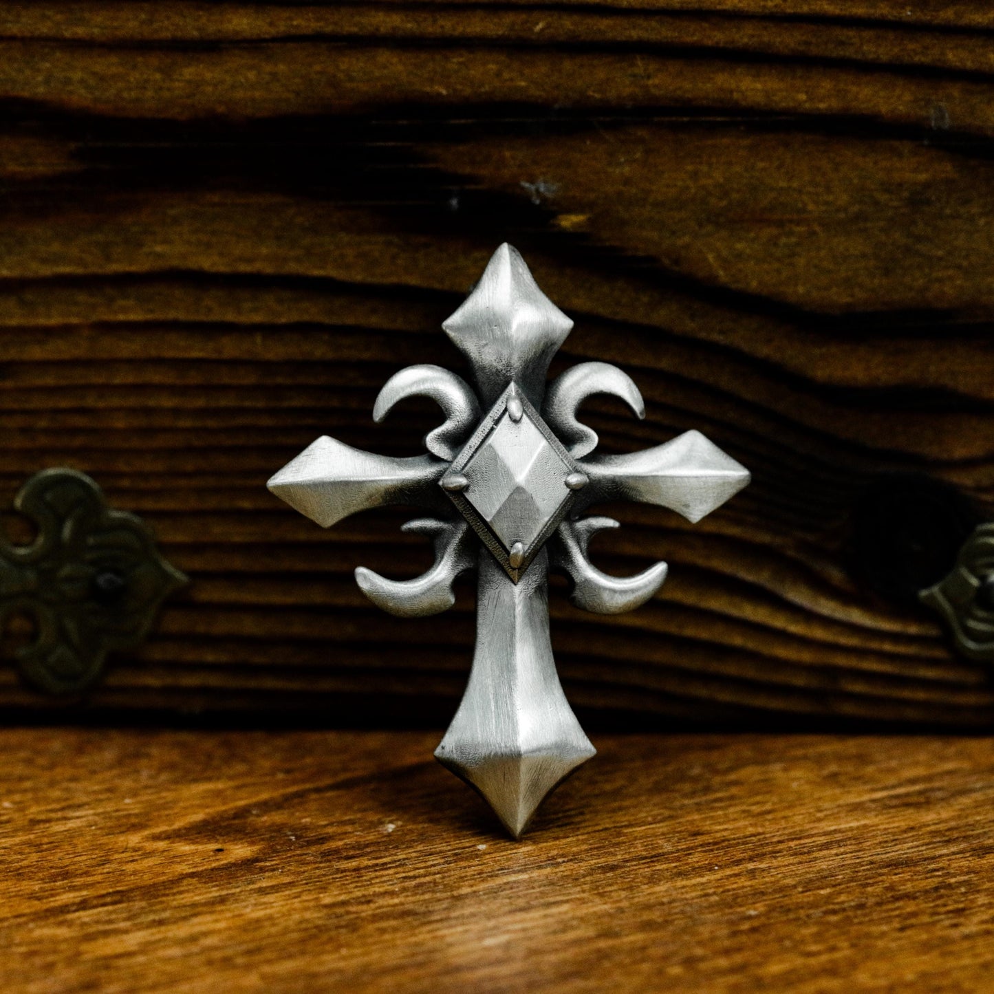 Gothic Cross Pendant - 925 Sterling Silver Handmade