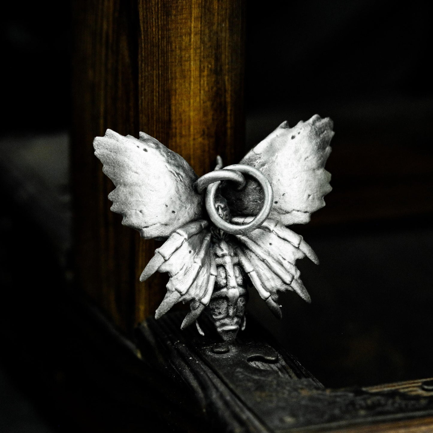 Death Moth Pendant - 925 Sterling Silver Handmade