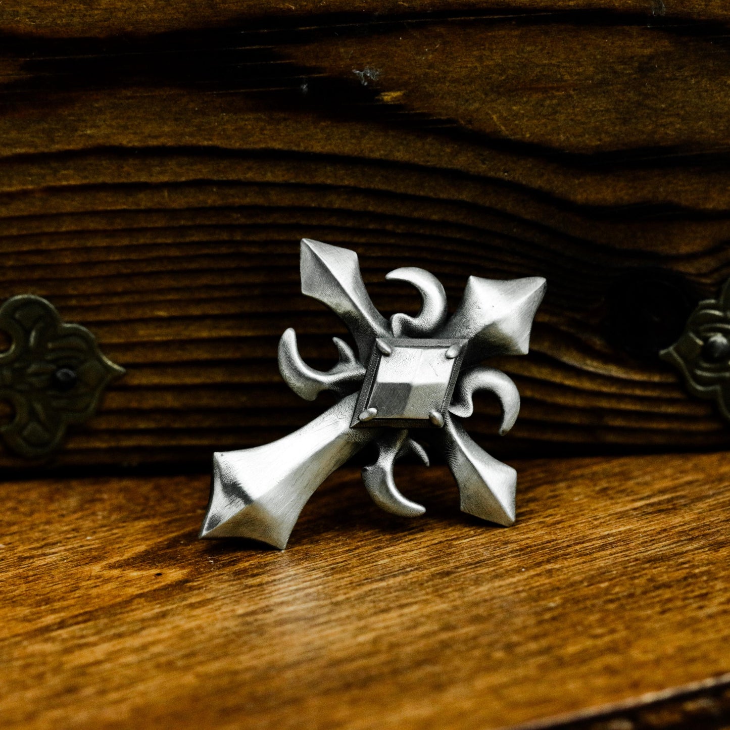 Gothic Cross Pendant - 925 Sterling Silver Handmade