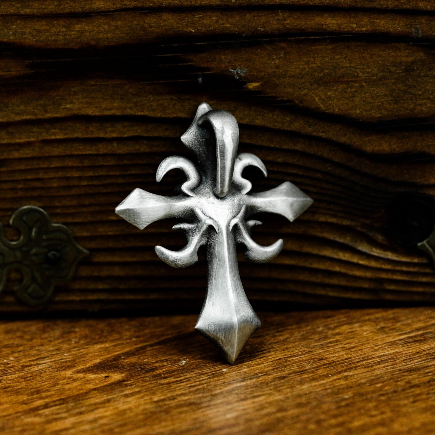 Gothic Cross Pendant - 925 Sterling Silver Handmade
