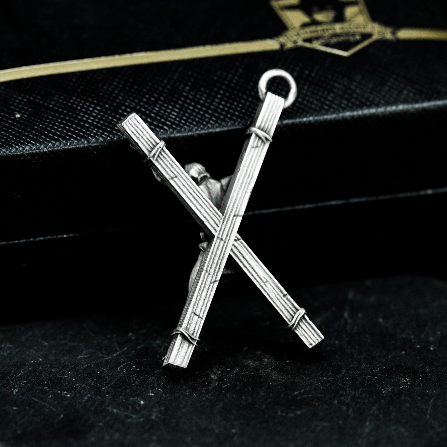 Crucified Skeleton Pendant - 925 Sterling Silver Handmade