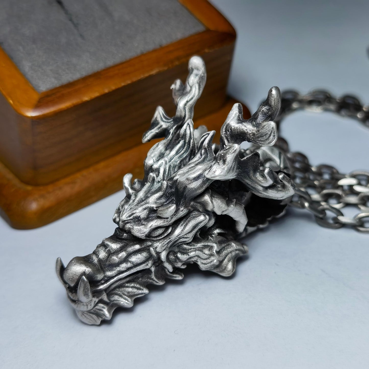 Chinese Dragon Pendant - 925 Silver Handmade Guardian Design