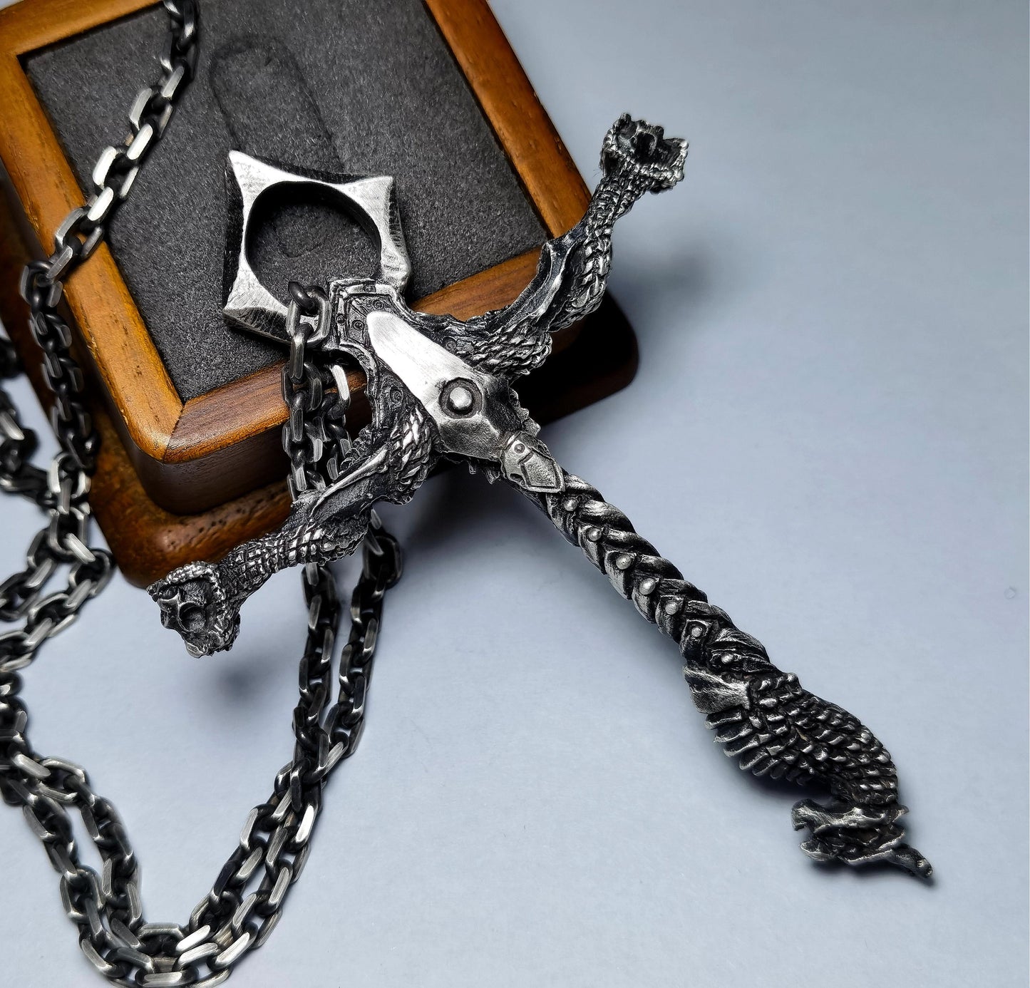 Dragon Greatsword Pendant ¨C 925 Sterling Silver Handmade