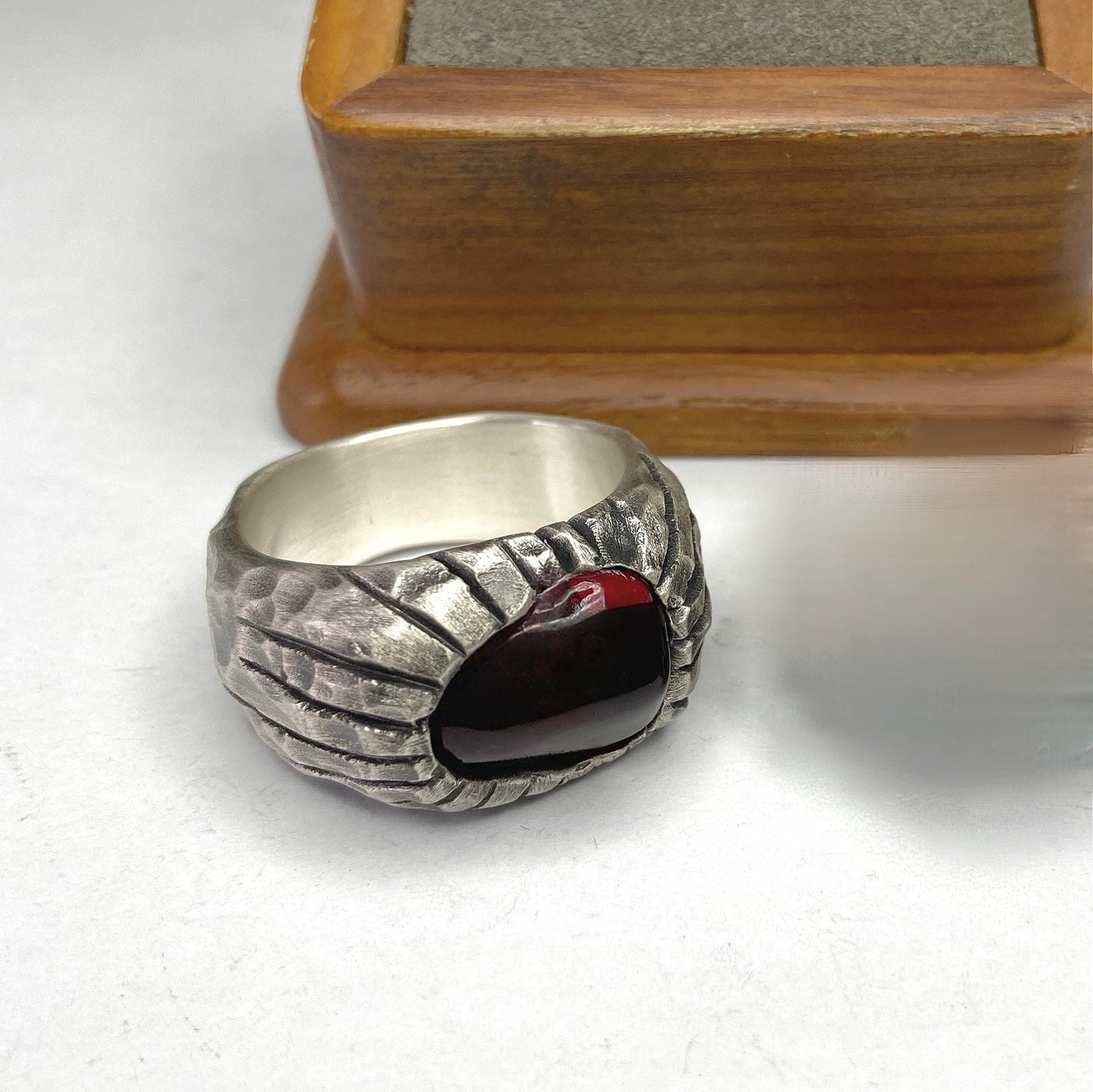 Heart Blood Ring ¨C 925 Silver Handmade
